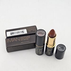 IMAN Luxury Matte Lipstick OUTLAW Set Of 2 Full Size 0.13oz Semi-Matte New